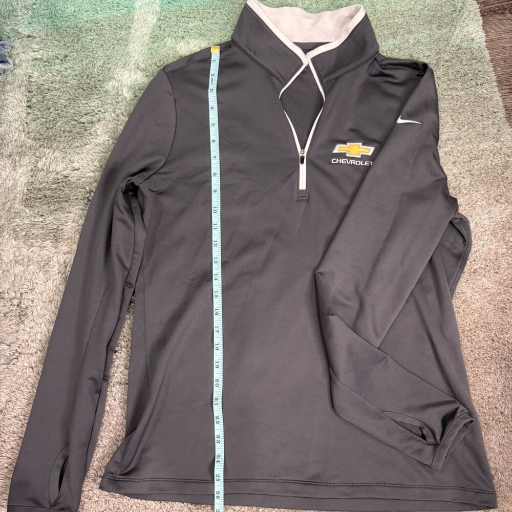 Nike Dri Fit Pullover with Chevrolet Logo Gray Size Large